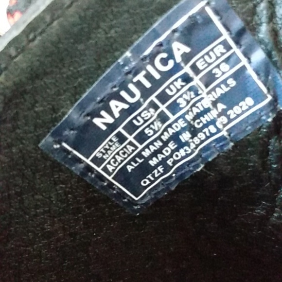 NAUTICA BLACK & RED LACE UP ANKLE BOOTS COMBAT MOTO BOOTS SIZE 5.5 NWOT - Picture 10 of 10